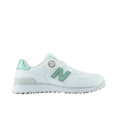 New Balance Women's Golf 574V4 Boa "White/Bright Mint"