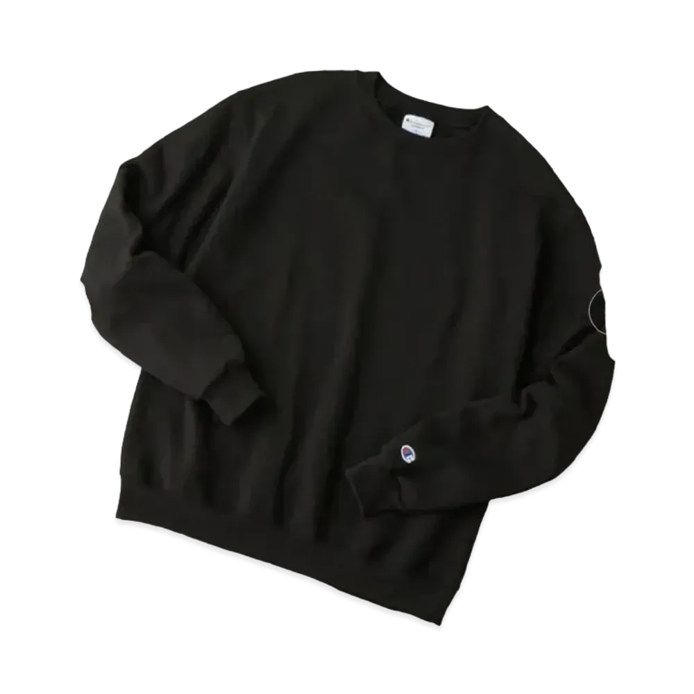 Champion Oversized Pullover Crew Neck Sweatshirt "Black"