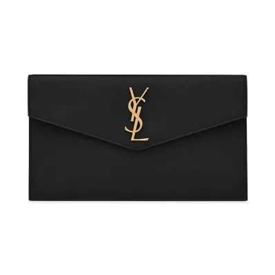 Saint Laurent Women's "Cassandre" Medium Size Clutch "Black"