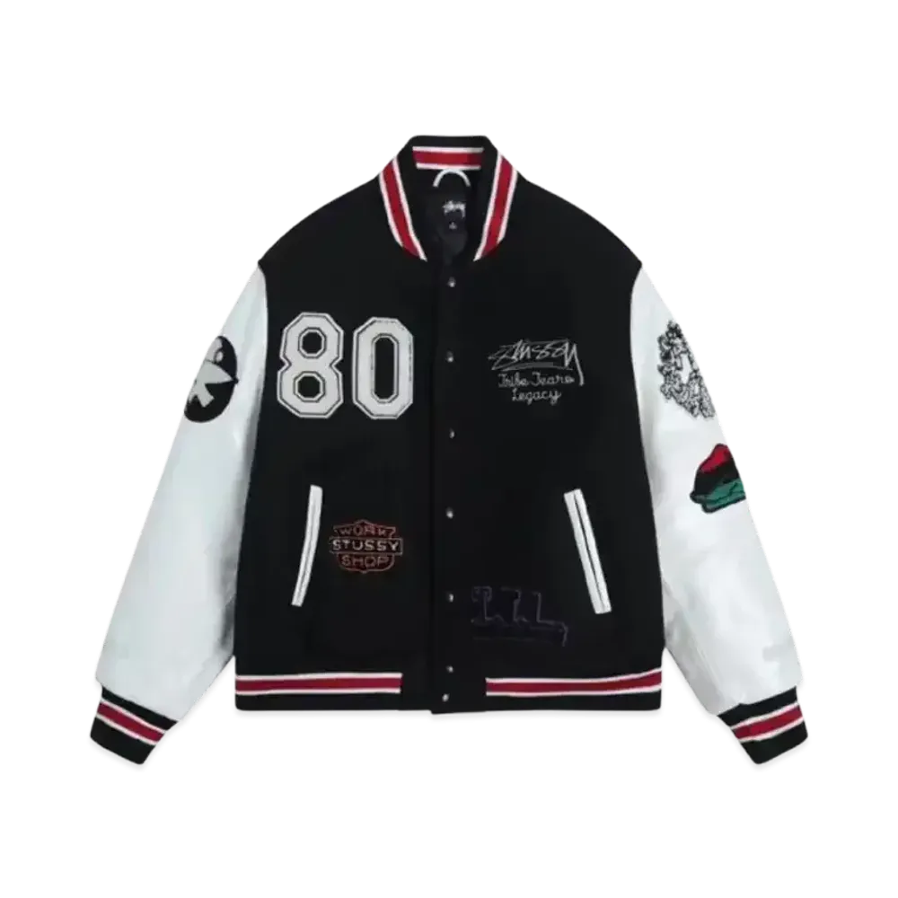 Stussy x Denim Tears x Our Legacy Varsity Jacket "Black"