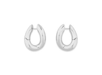 BALENCIAGA Loop Earrings "Silver"