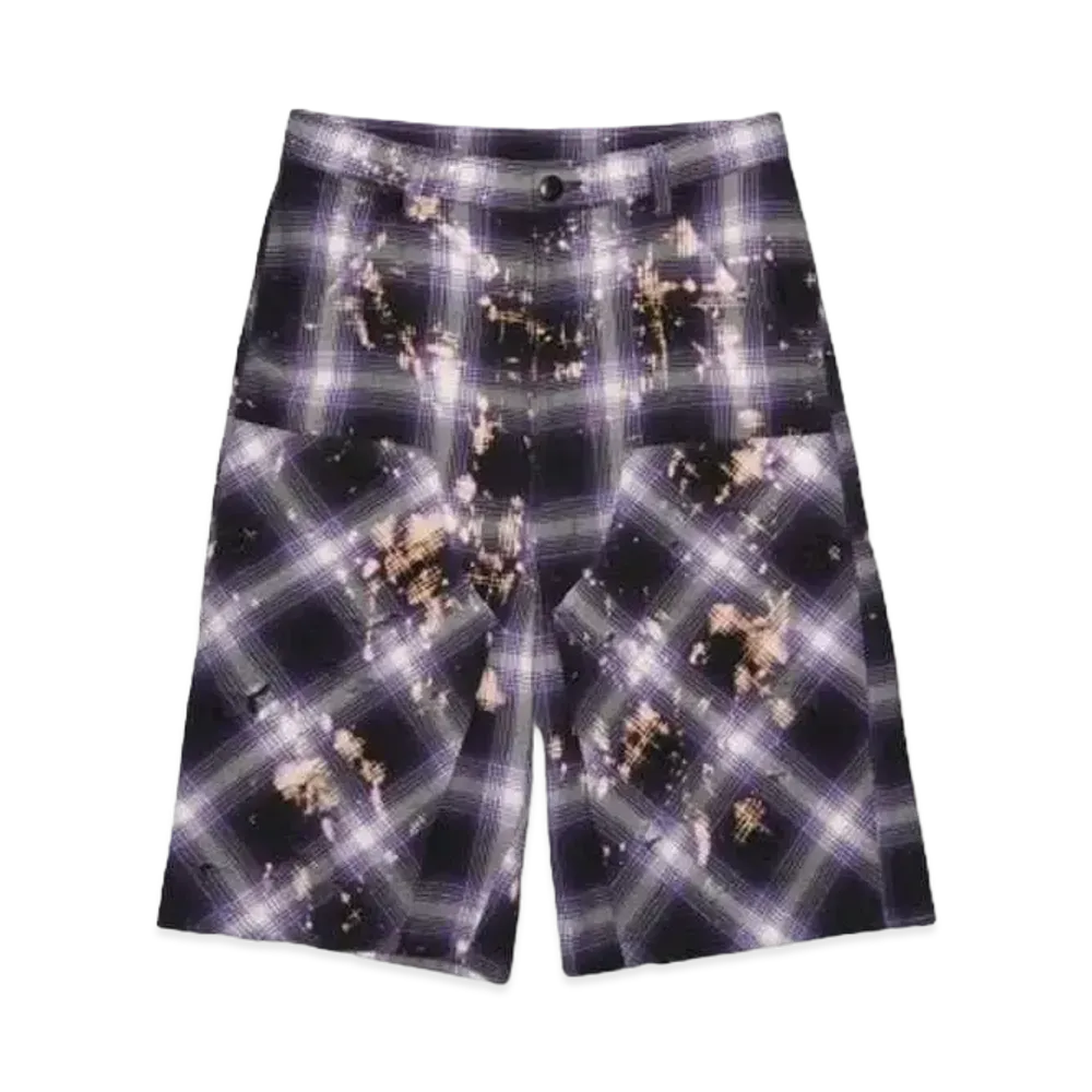 Rafu Bleached&damaged shortpant "PURPLE"