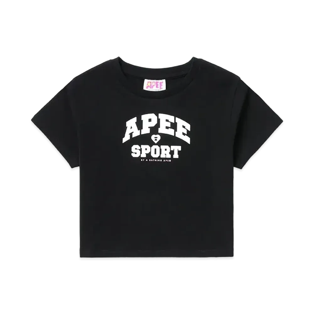 A BATHING APE College Slim Cut Tee "Black"