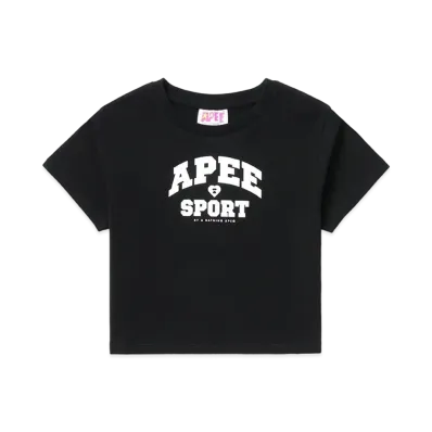 A BATHING APE College Slim Cut Tee "Black"