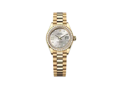 ROLEX Lady-Datejust 28mm Yellow Gold Diamond 279138RBR "Silver"