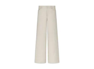 Dior Women's 8 Flared Jeans D05 Cotton and Linen Denim "Ecru"