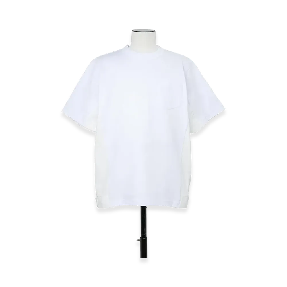 sacai Denim x Cotton Jersey T-Shirt "White"