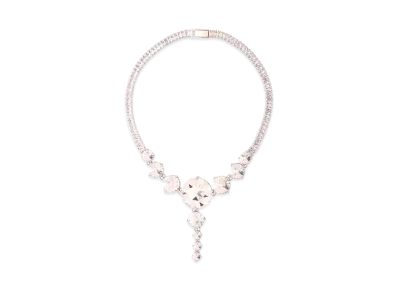 MIU MIU Crystal With Pendant Necklace "Light Gray/Crystal"