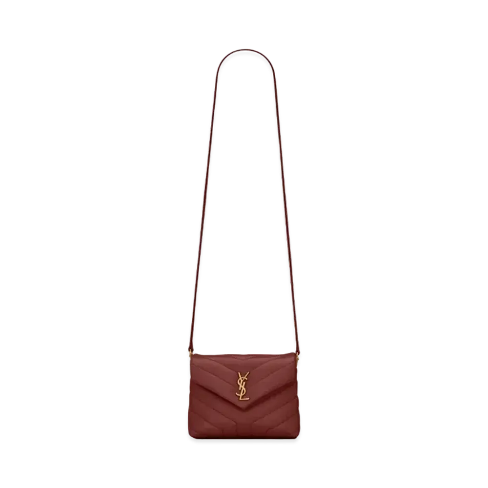 Saint Laurent Loulou Toy Bag In Matelasse Y Leather "Rouge Opium"