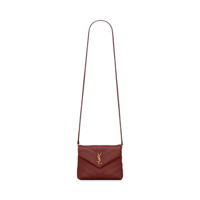 Saint Laurent Loulou Toy Bag In Matelasse Y Leather "Rouge Opium"
