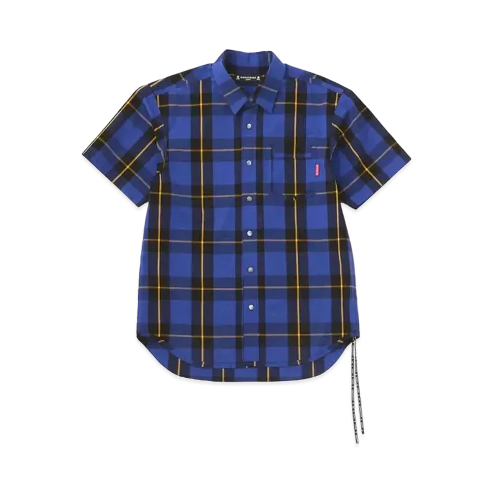 mastermind JAPAN Block Plaid Reversible SS Shirts "Blue"