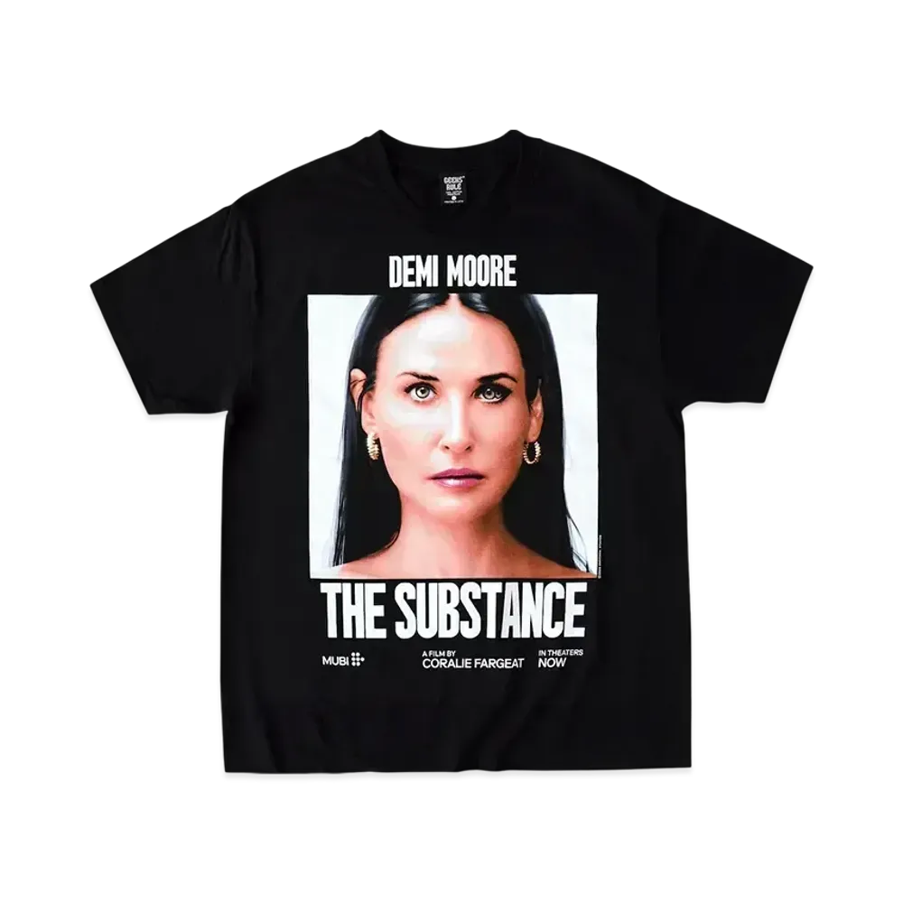 Geeks Rule x THE SUBSTANCE "Demi Moore" 13 Silkscreen Printing T Shirt "Black"