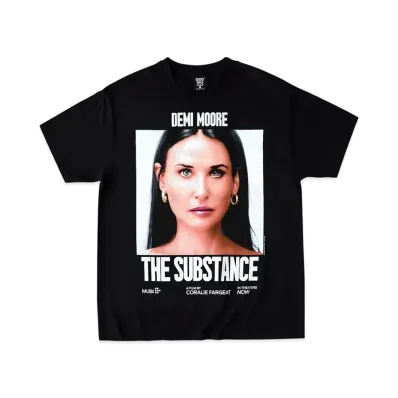 Geeks Rule x THE SUBSTANCE "Demi Moore" 13 Silkscreen Printing T Shirt "Black"