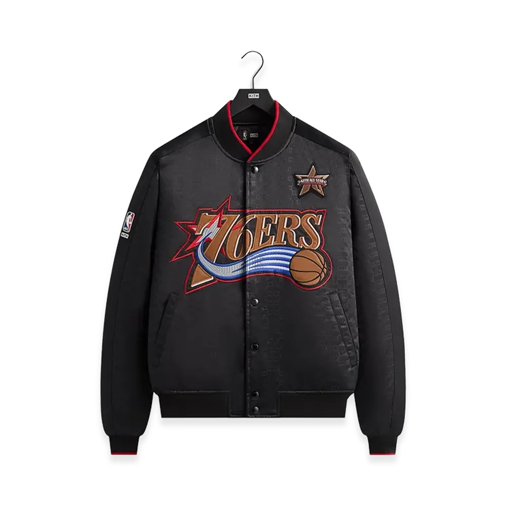 Kith x NBA All-Star Philadelphia 76ers Bomber Jacket "Black"