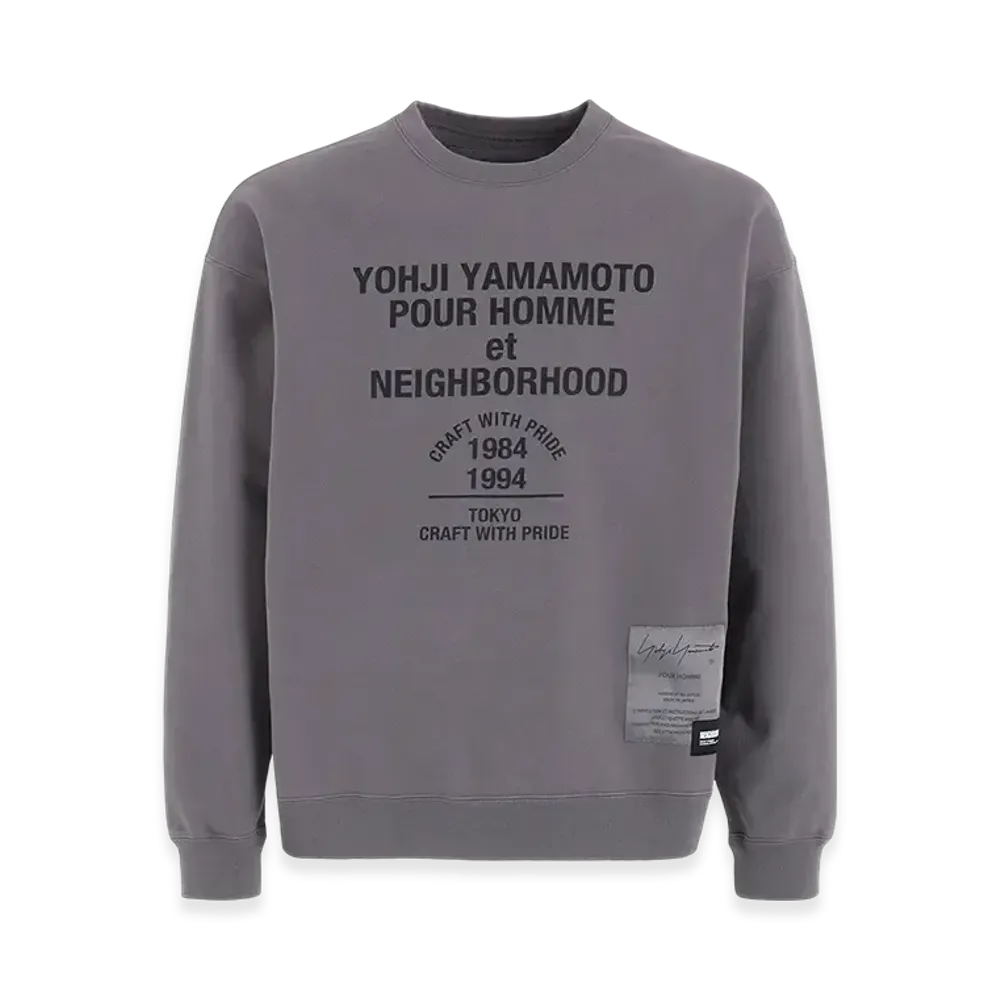 Yohji Yamamoto POUR HOMME x Neighborhood Sweat Shirt LS "Grey"