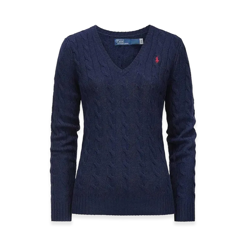 Polo Ralph Lauren Women's Wool Blend Sweater "Navy"