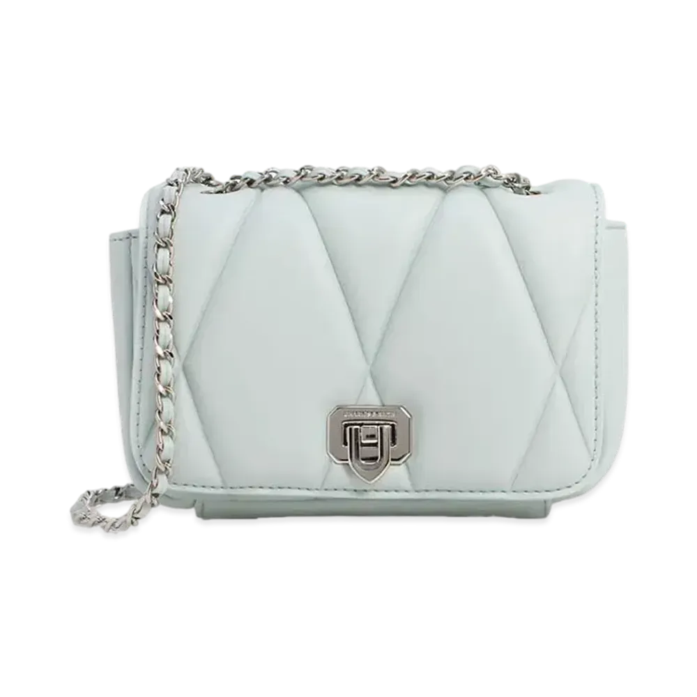CHARLES & KEITH Arwen Quilted Shoulder Bag "SageGreen"