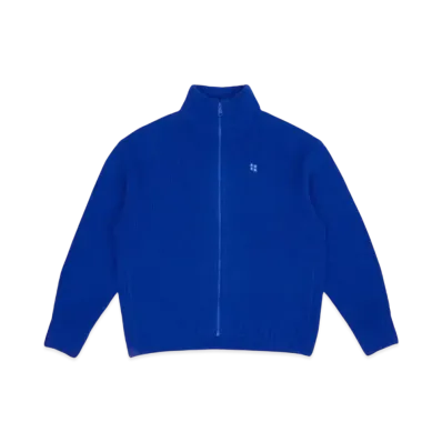 ADERERROR Tag Knit Zip-Up 01 "Blue"