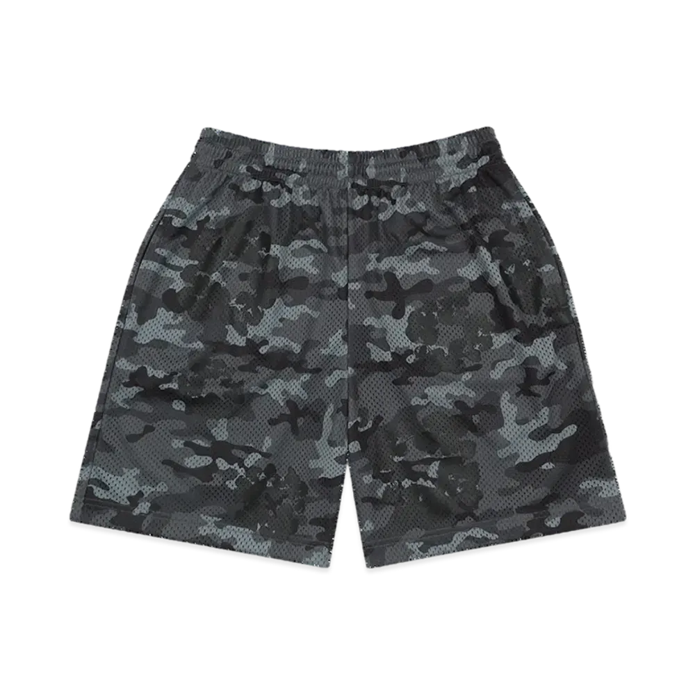 DENIM TEARS Camo Cotton Wreath Mesh Shorts "Black"