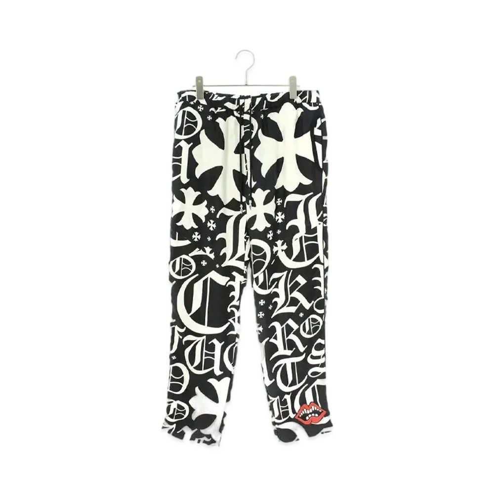Chrome Hearts PPO THE 69 Chomper Silk Long Pants "White/Black"
