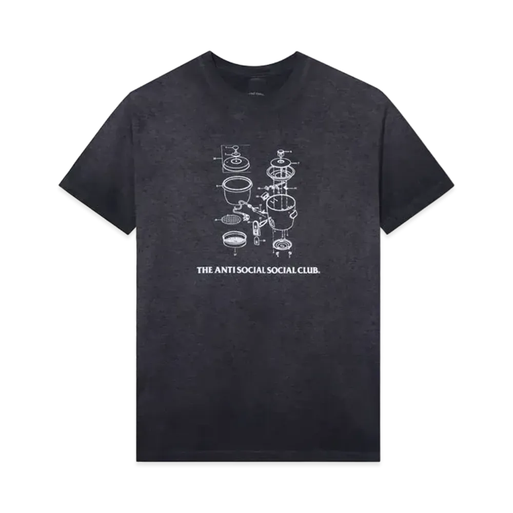 ANTI SOCIAL SOCIAL CLUB FA22 Dying On The Gram Black Mineral Wash Tee "Black"