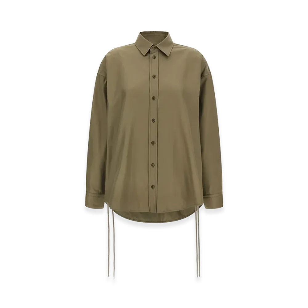 BALENCIAGA Women's 'Lace-Up' Shirt "Green"
