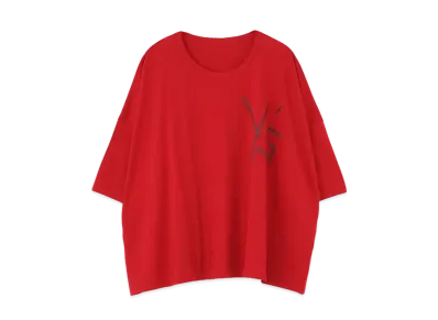 Yohji Yamamoto Y's EMBROIDERY FIRE PRINT BIG/T "Red"
