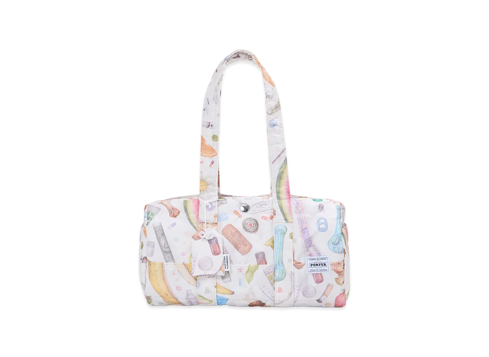 PORTER x Aurel Schmidt Roll Boston Bag "White"