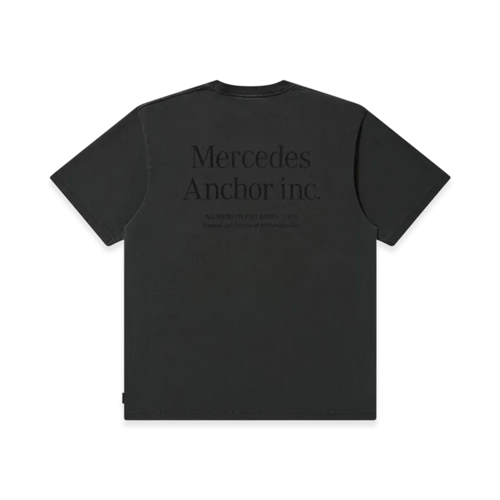 Mercedes Anchor inc. Pigment Dye Logo Tee "Graphite"