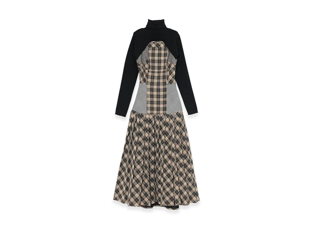 ANDMARY Women's Anne Check Long Dress 