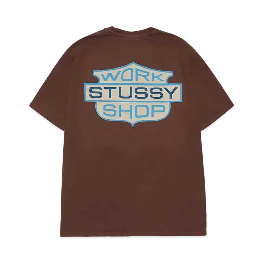 Stussy x OUR LEGACY BADGE PIG. DYED TEE "Mocha"