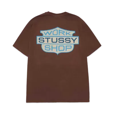 Stussy x OUR LEGACY BADGE PIG. DYED TEE "Mocha"