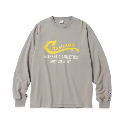 Champion Long Sleeve Pocket T-Shirt "Coal Gray"