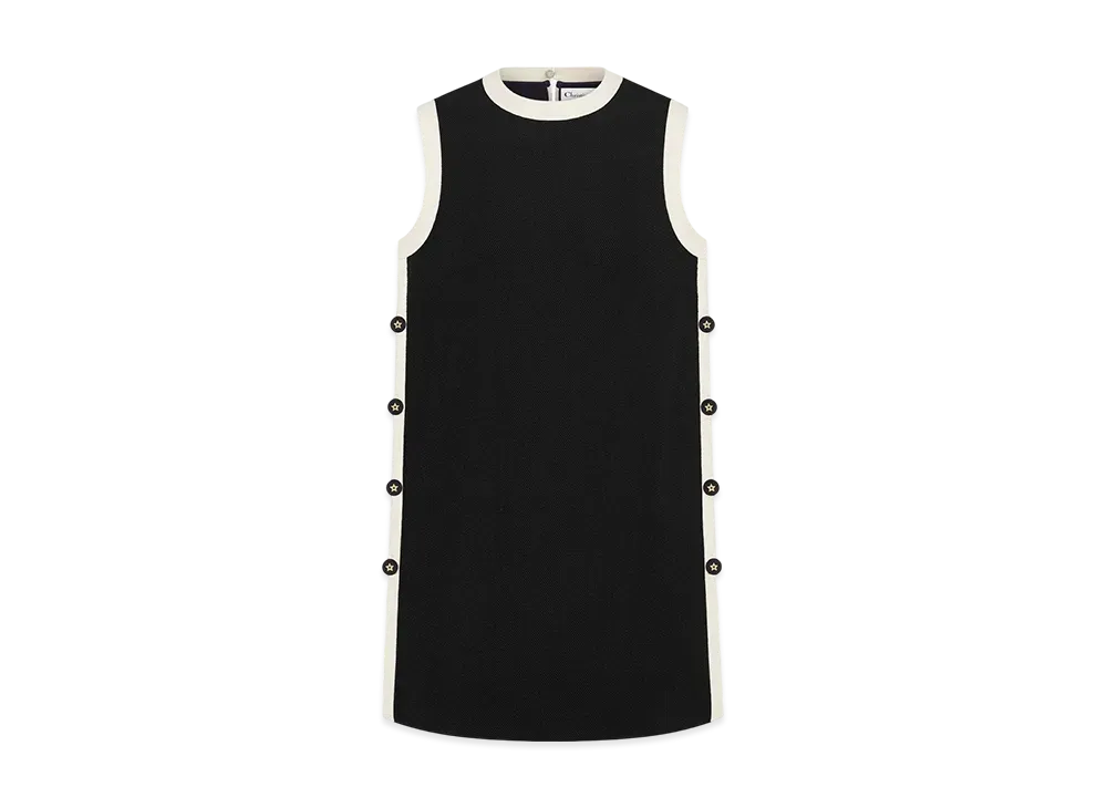 Dior Women's Dioriviera Short Straight Dress Technical Knit "Black/Ecru"