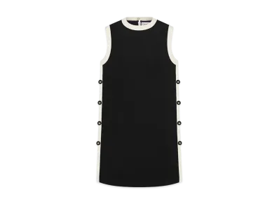 Dior Women's Dioriviera Short Straight Dress Technical Knit "Black/Ecru"