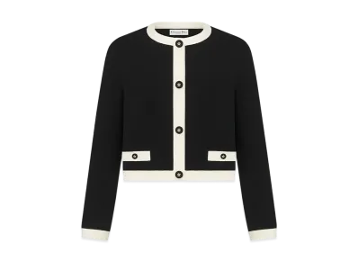 Dior Women's Dioriviera Cropped Jacket Technical Knit "Black/Ecru"