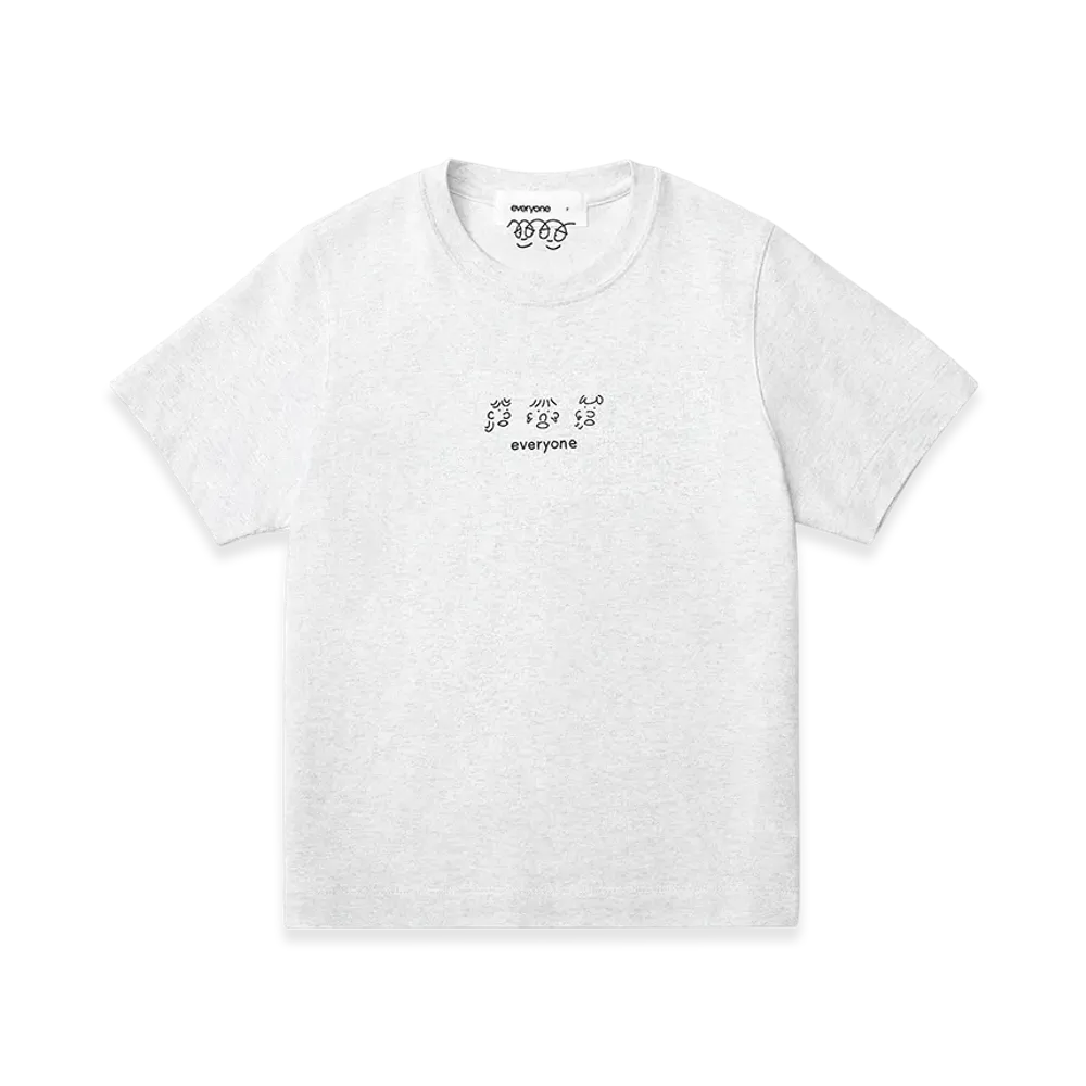 everyone Woman's j.30000 Buddies Short Sleeve Tee Shirt "Ash"