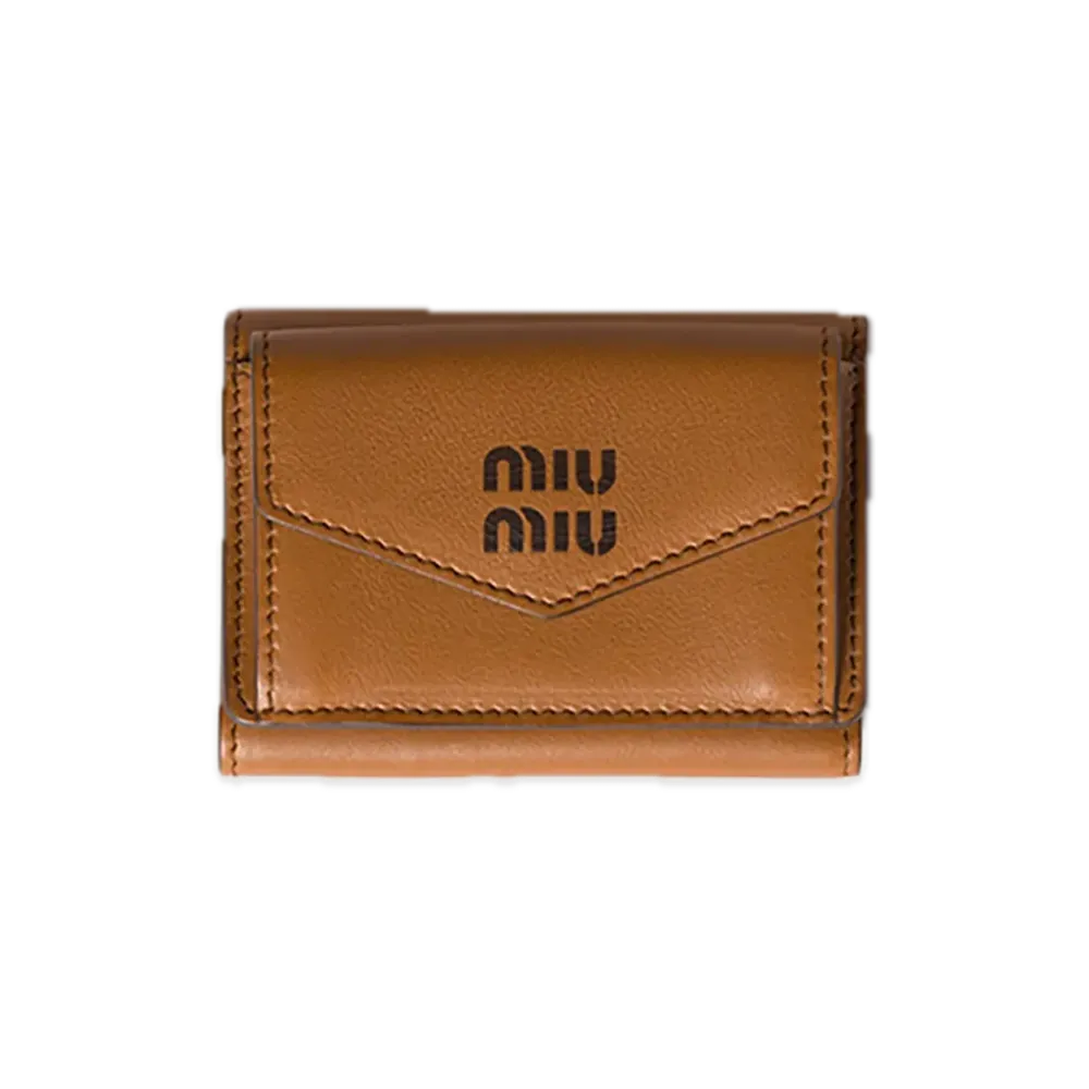 MIU MIU Leather Wallet "Cognac/Brown"