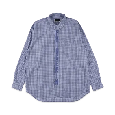 PHINGERIN Stitch Text Shirt "Blue"