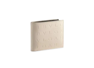 BVLGARI BVLGARI Logo Infinitum Bifold Wallet "Ivory"