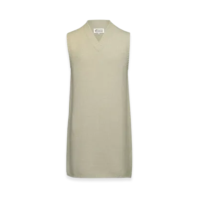 Maison Margiela Women's V-Neck Knit Dress "Palladium"