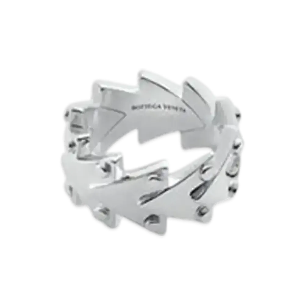 Bottega Veneta Rivet Ring "Silver"