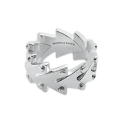 Bottega Veneta Rivet Ring "Silver"