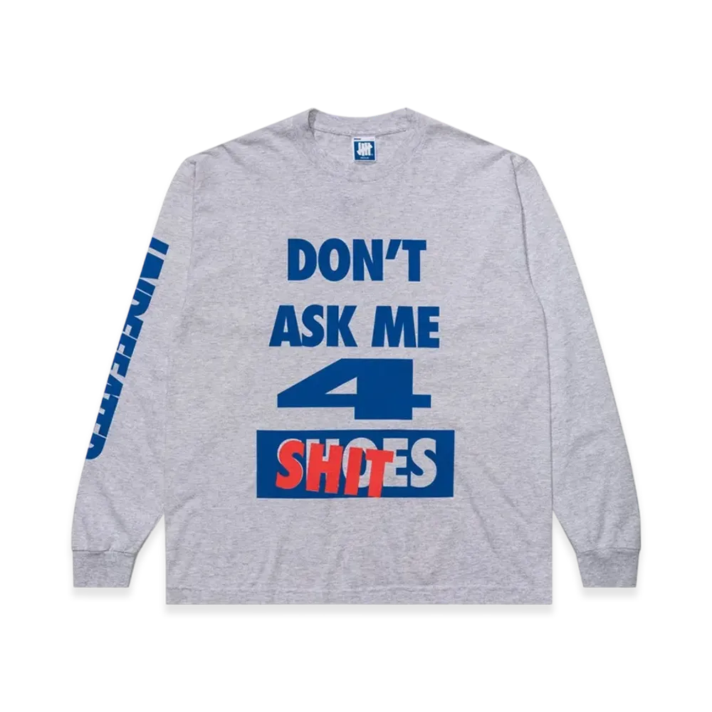 UNDEFEATED Don't Ask L/S Tee "Gray"