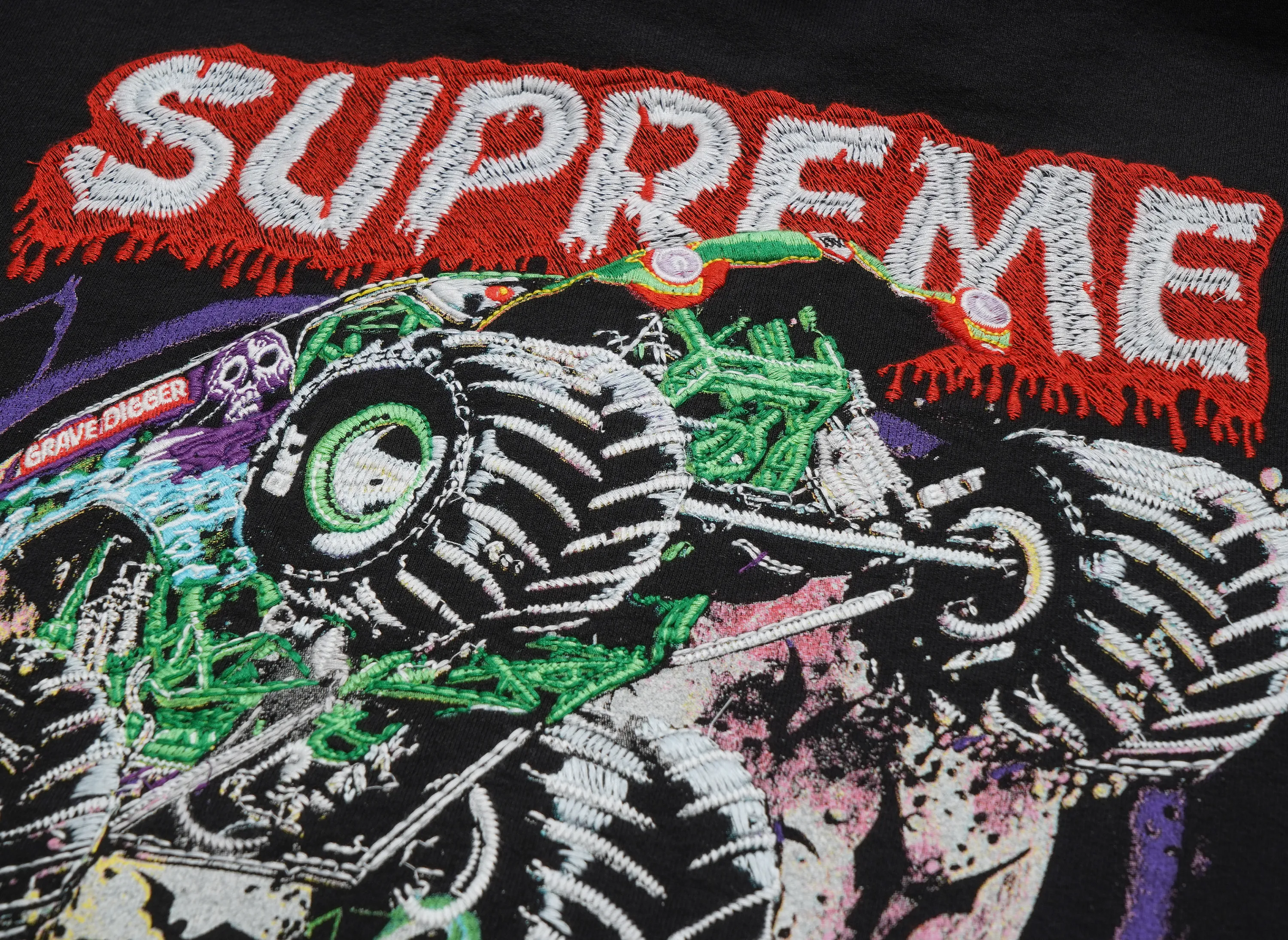 Supreme Grave Digger Zip Up Hooded Sweatshirt 