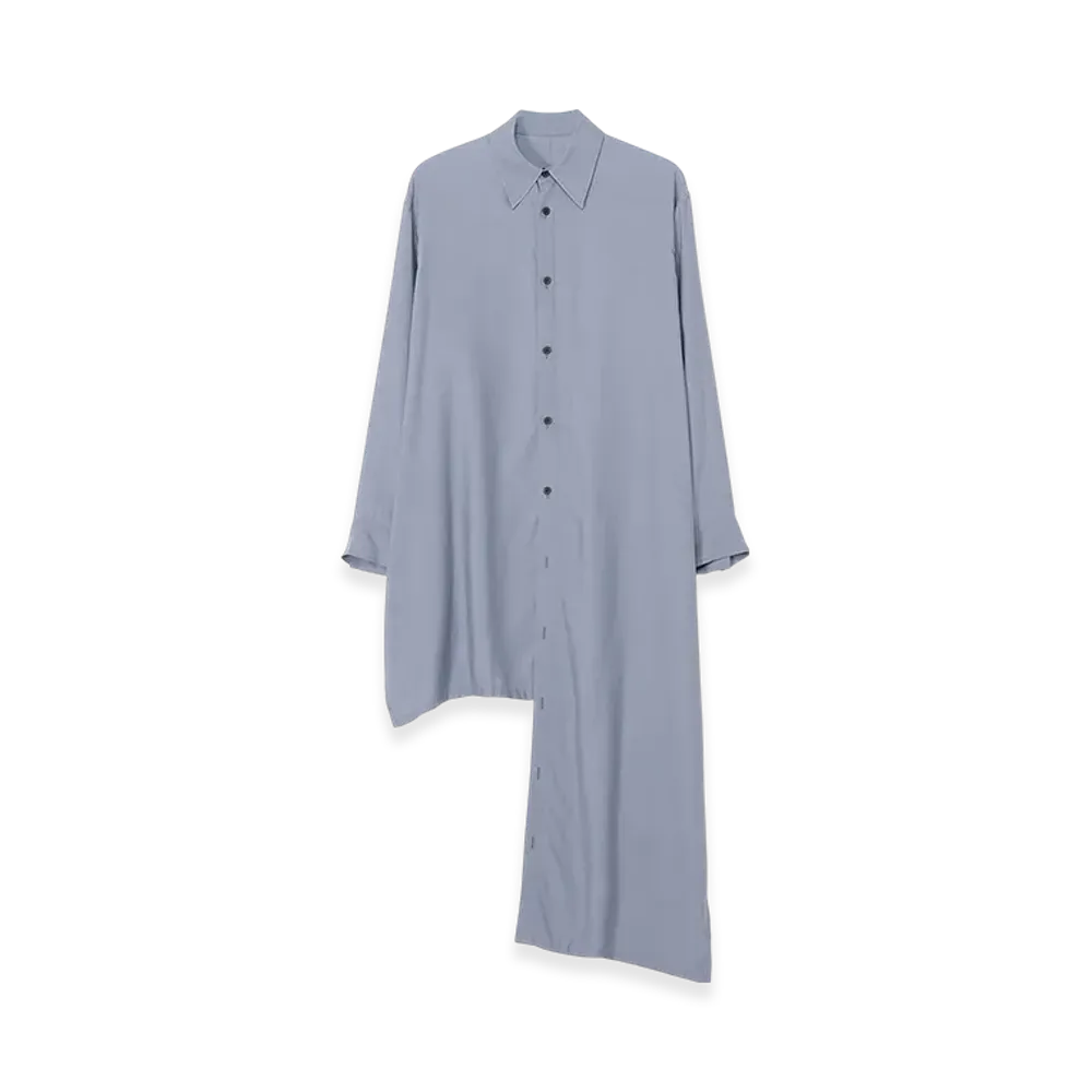 Yohji Yamamoto Ry Lawn Knot Detail Blouse "Light Blue"
