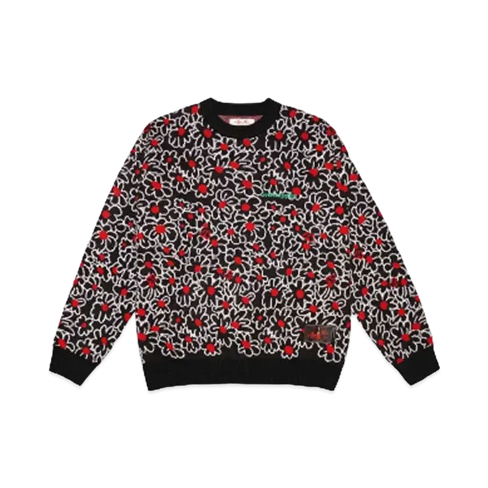 SYUMAN. Le rêve du papillon Sweater "Wht/Red"