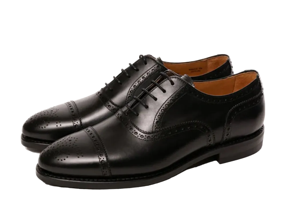 Berwick Semi Brogue HO283 Box Calf "Black" 5457BCDABK Slim