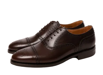 Berwick Semi Brogue HO283 Box Calf "Dark Brown" 5457BCDADB Slim