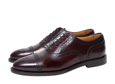 Berwick Semi Brogue HO283 Cordovan "Burgundy" 5457RDJRBU Slim